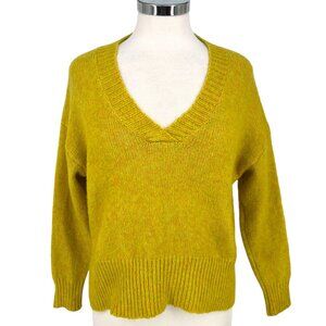 Dreamers By Debut V-Neck Knit Sweater Yellow Size XS